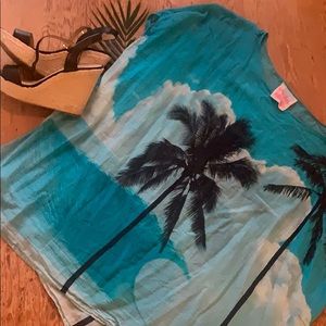 Samudra Printed Cotton and Silk Blend Cover-up